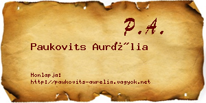 Paukovits Aurélia névjegykártya